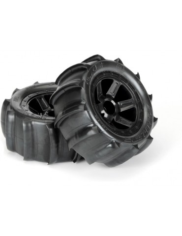 Pro-Line Wheels 2.2", Sling Shot Tires, Desperato H12 Black Wheels (2)