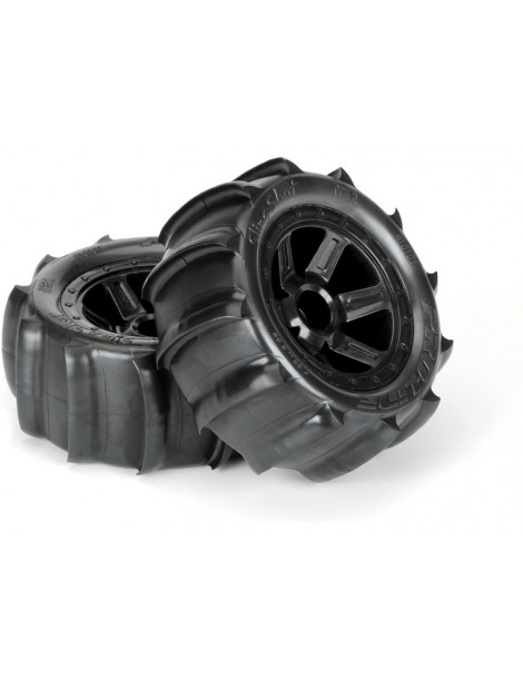 Pro-Line Wheels 2.2", Sling Shot Tires, Desperato H12 Black Wheels (2)