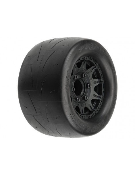 Pro-Line Wheels 2.8", Prime Street Tires, Raid Black H12 Wheels (2)