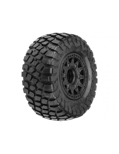 Pro-Line Wheels 2.2/3.0", BFG KR2 M2 SC Tires, Raid H12 Black Wheels (2)