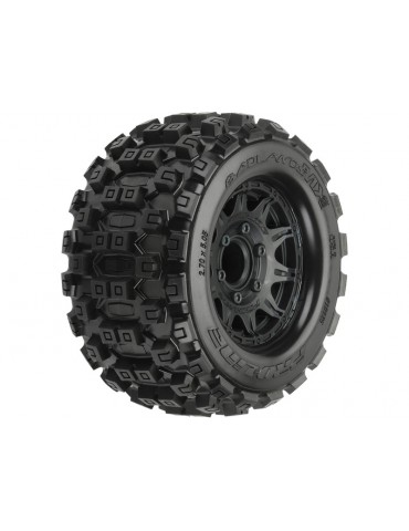 Pro-Line Wheels 2.8", Badlands MX28 Tires, Raid H12 Black Wheels (2)