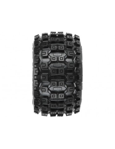 Pro-Line Wheels 3.8", Badlands MX38 Tires, Raid H17 Black Wheels (2)