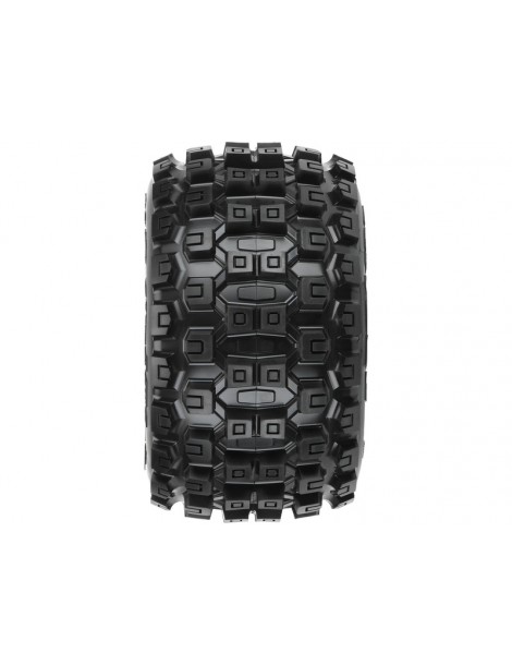 Pro-Line Wheels 3.8", Badlands MX38 Tires, Raid H17 Black Wheels (2)