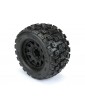 Pro-Line Wheels 3.8", Badlands MX38 Tires, Raid H17 Black Wheels (2)