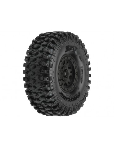 Pro-Line Wheels 1.9", Hyrax G8 Crawler Tires, Impulse H12 Black Wheels (2)