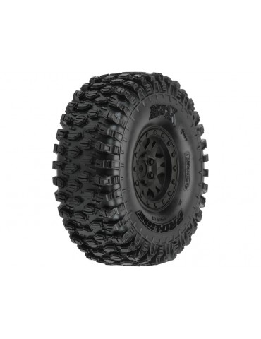 Pro-Line Wheels 1.9", Hyrax G8 Crawler Tires, Impulse H12 Black Wheels (2)