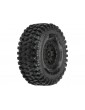 Pro-Line Wheels 1.9", Hyrax G8 Crawler Tires, Impulse H12 Black Wheels (2)