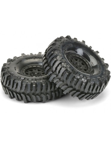Pro-Line Wheels 1.9", Interco Bogger G8 Tires, Impulse H12 Black Wheels (2)