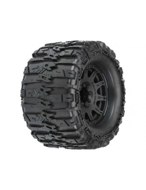 Pro-Line Wheels 3.8", Trencher HP Belted Tires, Raid H17 Black Wheels (2)