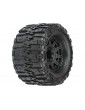 Pro-Line Wheels 3.8", Trencher HP Belted Tires, Raid H17 Black Wheels (2)