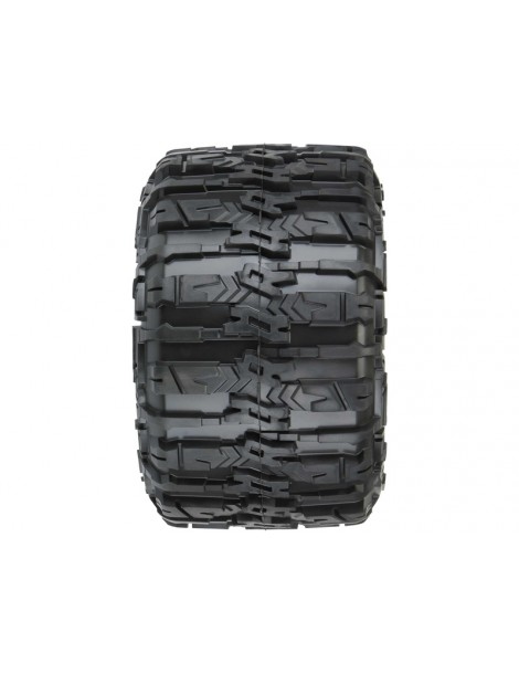 Pro-Line Wheels 3.8", Trencher HP Belted Tires, Raid H17 Black Wheels (2)