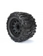 Pro-Line Wheels 3.8", Trencher HP Belted Tires, Raid H17 Black Wheels (2)