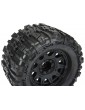 Pro-Line Wheels 3.8", Trencher HP Belted Tires, Raid H17 Black Wheels (2)