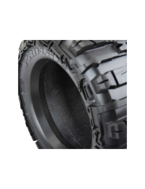 Pro-Line Wheels 3.8", Trencher HP Belted Tires, Raid H17 Black Wheels (2)