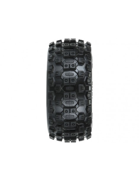 Pro-Line Wheels 2.2/3.0", Badlands MX M2 SC Tires, Raid H12mm Black Wheels (2)
