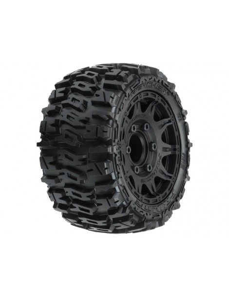 Pro-Line Wheels 2.8", Trencher LP Tires, Raid H12 Black Wheels (2)
