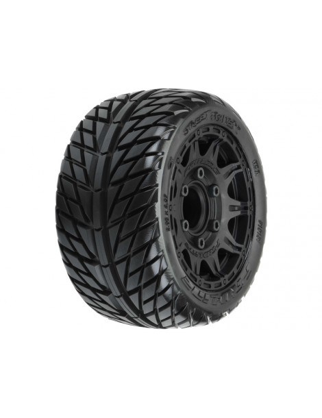 Pro-Line Wheels 2.8", Street Fighter LP Tires, Raid H12 Black Wheels (2)
