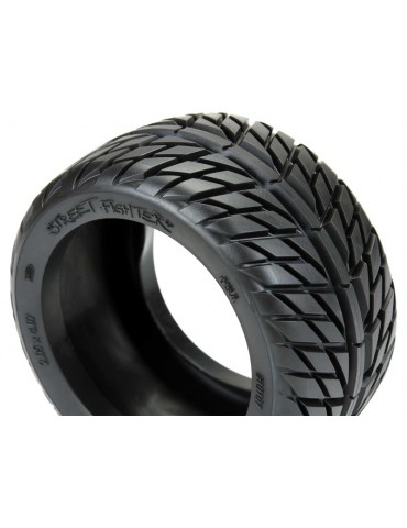 Pro-Line Wheels 2.8", Street Fighter LP Tires, Raid H12 Black Wheels (2)