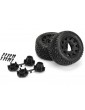 Pro-Line Wheels 2.8", Street Fighter LP Tires, Raid H12 Black Wheels (2)