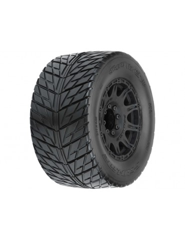 Pro-Line Wheels 3.8", Street Fighter HP BELTED 3.8" MT H17mm Blk Raid (2)