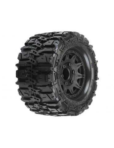 Pro-Line Wheels 2.8", Trencher HP Belted Tires, Raid H12 Black Wheels (2)