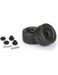 Pro-Line Wheels 2.8", Trencher HP Belted Tires, Raid H12 Black Wheels (2)