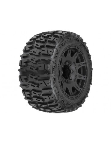Pro-Line Wheels 3.8", Trencher LP Tires, Raid H17 Black Wheels (2)