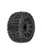 Pro-Line Wheels 3.8", Trencher LP Tires, Raid H17 Black Wheels (2)