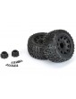 Pro-Line Wheels 3.8", Trencher LP Tires, Raid H17 Black Wheels (2)