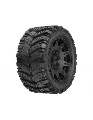 Pro-Line Wheels 5.7", Masher X HP Belted Tires, Raid H24 Black Wheels (2)