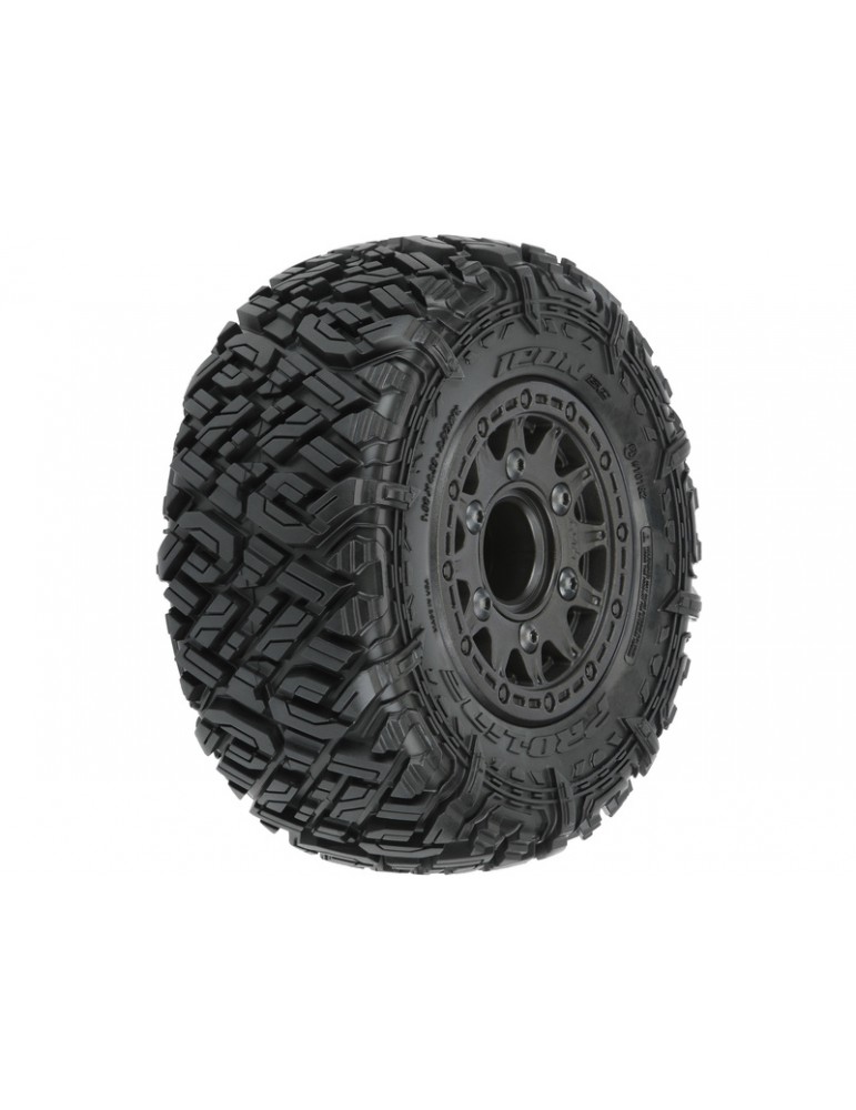Pro-Line Wheels 2.2/3.0", Icon M2 SC Tires, Raid H12 Black Wheels (2)