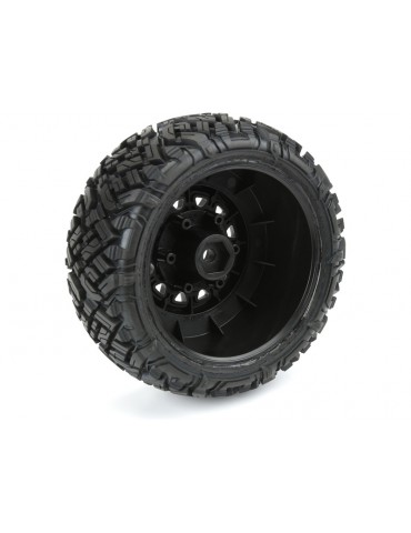 Pro-Line Wheels 2.2/3.0", Icon M2 SC Tires, Raid H12 Black Wheels (2)