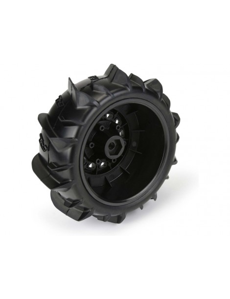 Pro-Line Wheels 2.2/3.0", Dumont SC Tires, Raid H12 Black Wheels (2)