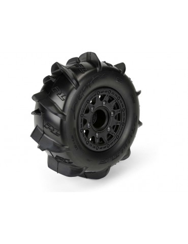 Pro-Line Wheels 2.2/3.0", Dumont SC Tires, Raid H12 Black Wheels (2)