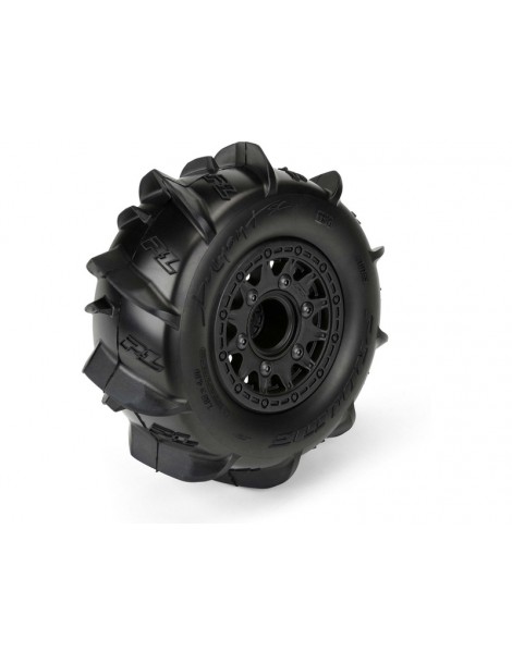 Pro-Line Wheels 2.2/3.0", Dumont SC Tires, Raid H12 Black Wheels (2)