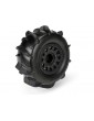 Pro-Line Wheels 2.2/3.0", Dumont SC Tires, Raid H12 Black Wheels (2)