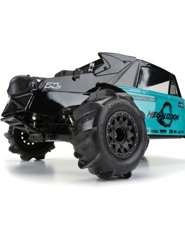 Pro-Line Wheels 2.2/3.0", Dumont SC Tires, Raid H12 Black Wheels (2)