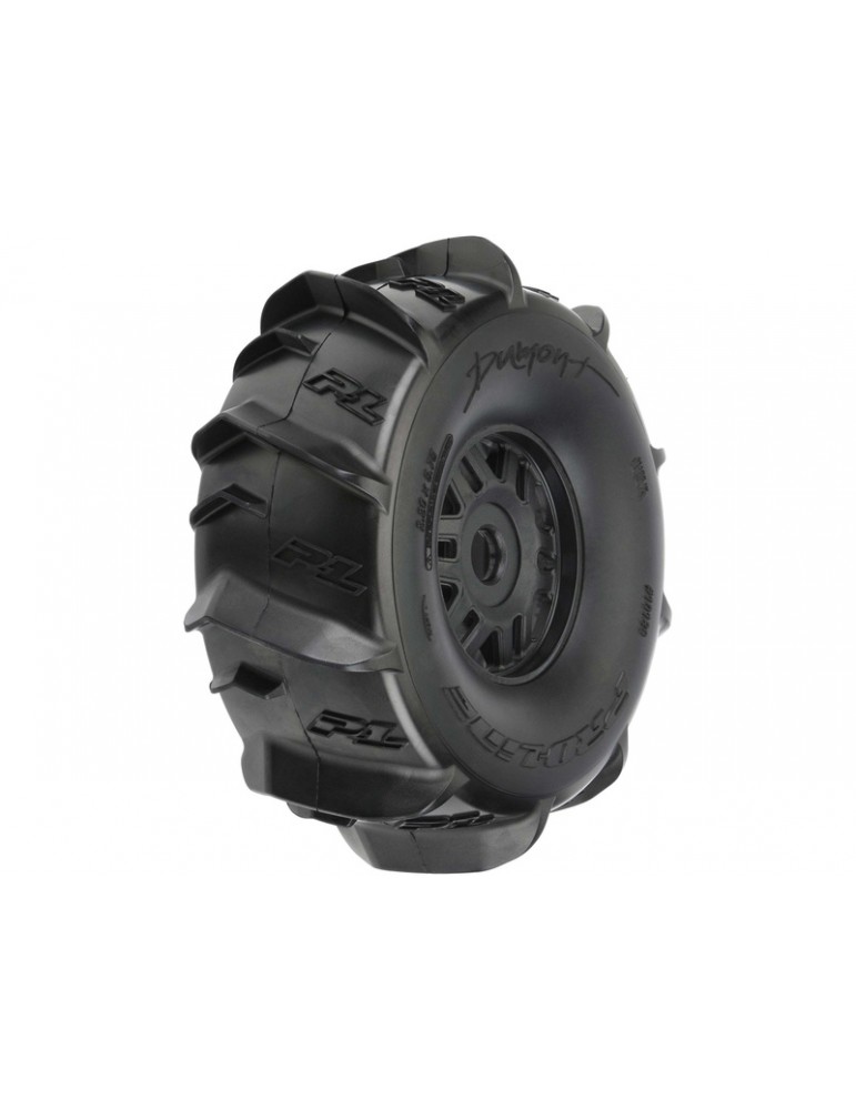 Pro-Line Wheels 2.4/3.3", Dumont Tires, H17 Black Wheels (2)