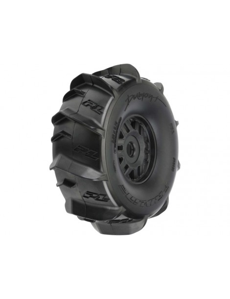 Pro-Line Wheels 2.4/3.3", Dumont Tires, H17 Black Wheels (2)