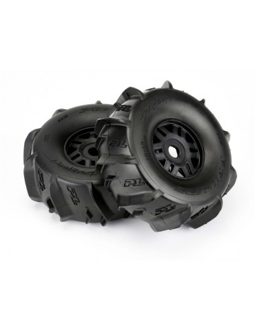 Pro-Line Wheels 2.4/3.3", Dumont Tires, H17 Black Wheels (2)