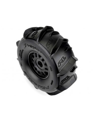 Pro-Line Wheels 2.4/3.3", Dumont Tires, H17 Black Wheels (2)