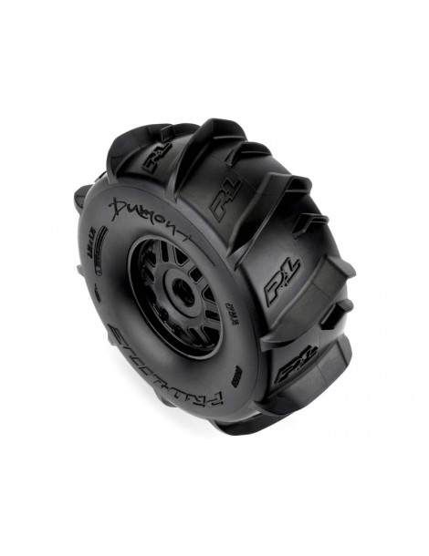 Pro-Line Wheels 2.4/3.3", Dumont Tires, H17 Black Wheels (2)