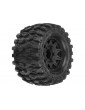 Pro-Line Wheels 2.8", Hyrax Tires, Raid H12 Black Wheels (2)