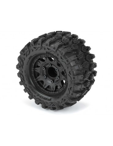 Pro-Line Wheels 2.8", Hyrax Tires, Raid H12 Black Wheels (2)