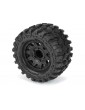 Pro-Line Wheels 2.8", Hyrax Tires, Raid H12 Black Wheels (2)