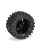 Pro-Line Wheels 2.8", Hyrax Tires, Raid H12 Black Wheels (2)