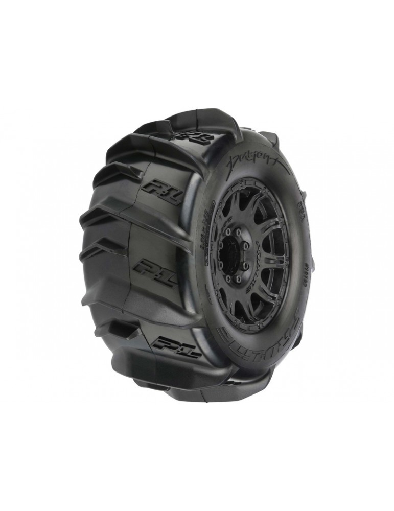 Pro-Line Wheels 3.8", Dumont 3.8" MT Tires H17mm Blk Raid (2)