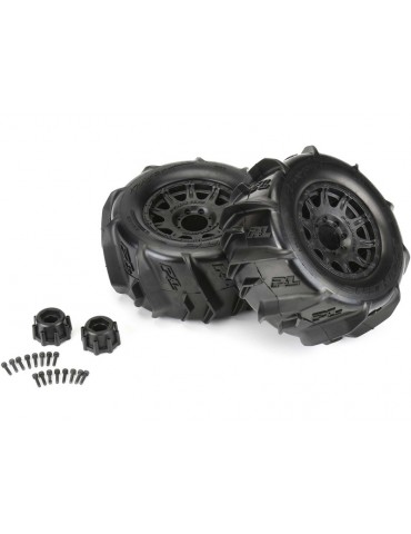 Pro-Line Wheels 3.8", Dumont 3.8" MT Tires H17mm Blk Raid (2)