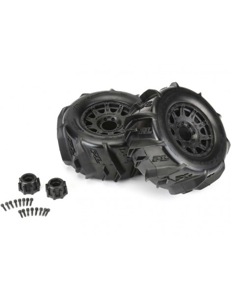 Pro-Line Wheels 3.8", Dumont 3.8" MT Tires H17mm Blk Raid (2)