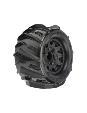 Pro-Line Wheels 2.8", Dumont Tires, Raid H12 Black Wheels (2)